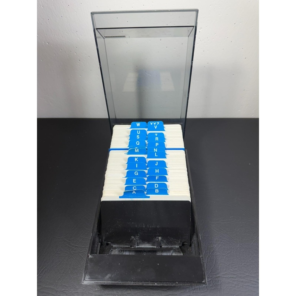 Rolodex Model VIP-24C Business Card Phone Address File with Blank Cards Vintage